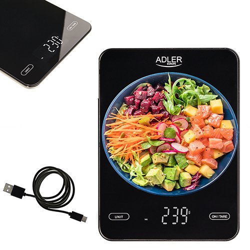 EAN 5903887808583 - Adler AD 3177B báscula de cocina Negro Encimera Rectángulo Báscula electrónica de cocina imagen 7