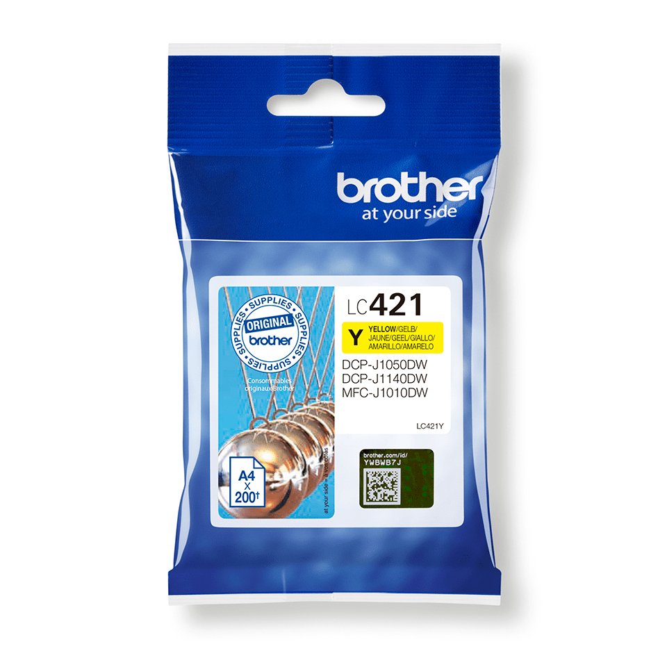 EAN 4977766810395 - Brother LC-421Y cartucho de tinta 1 pieza(s) Original Amarillo imagen 1