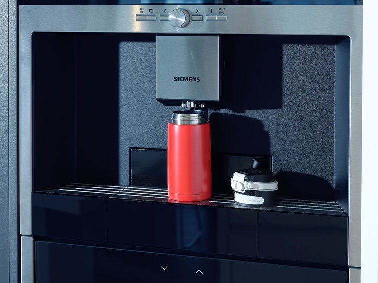 Leifheit 03245 Taza De Viaje 350 Ml Negro, Rojo Acero Inoxidable