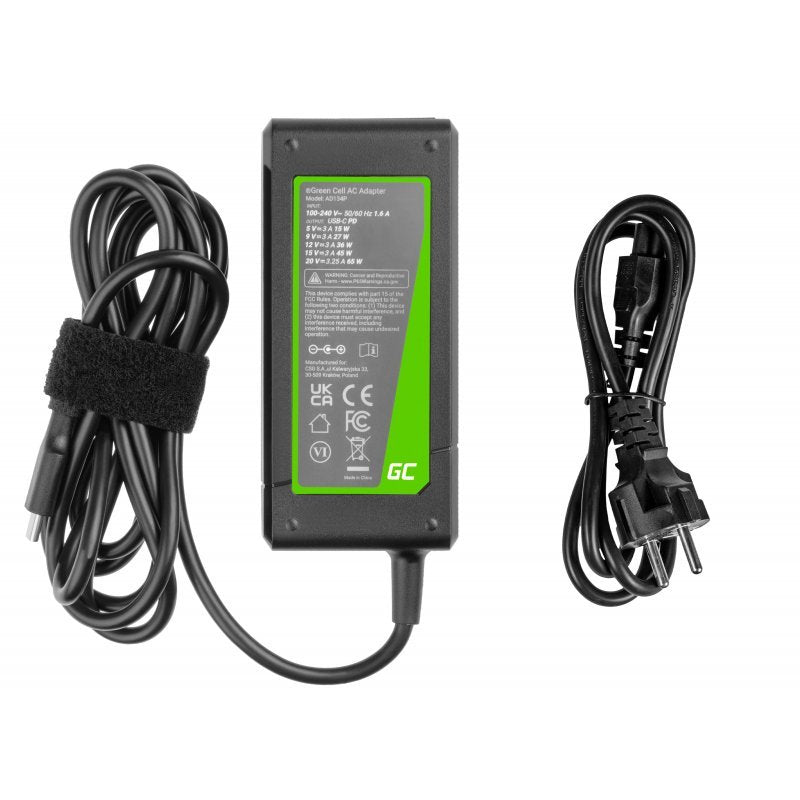 EAN 5904326372023 - Green Cell AD134P adaptador e inversor de corriente Interior 65 W Negro imagen 4