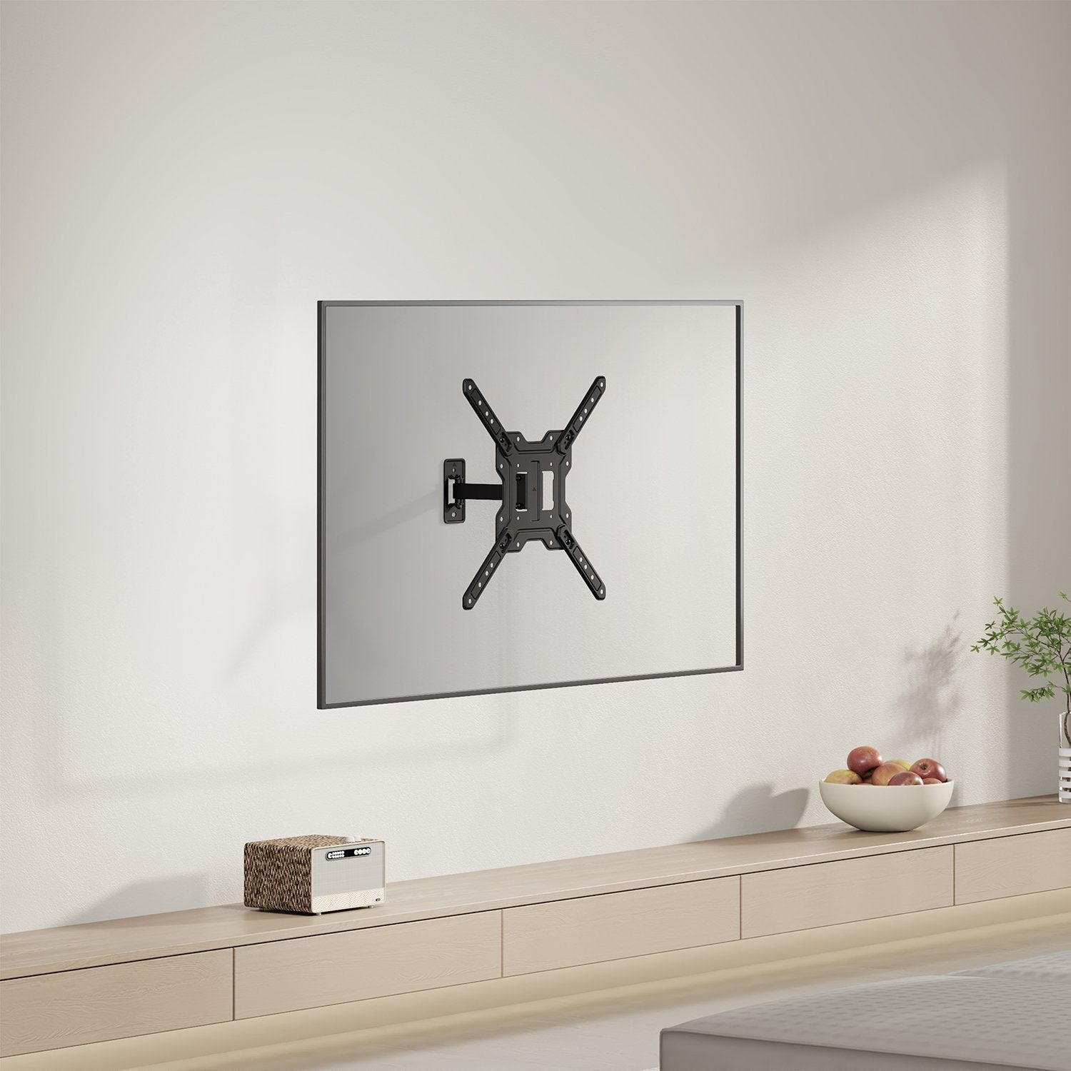 Aisens Soporte Eco Giratorio, Inclinable Para Monitor/Tv 30kg (2 Pivotes) De 23-65, Negro