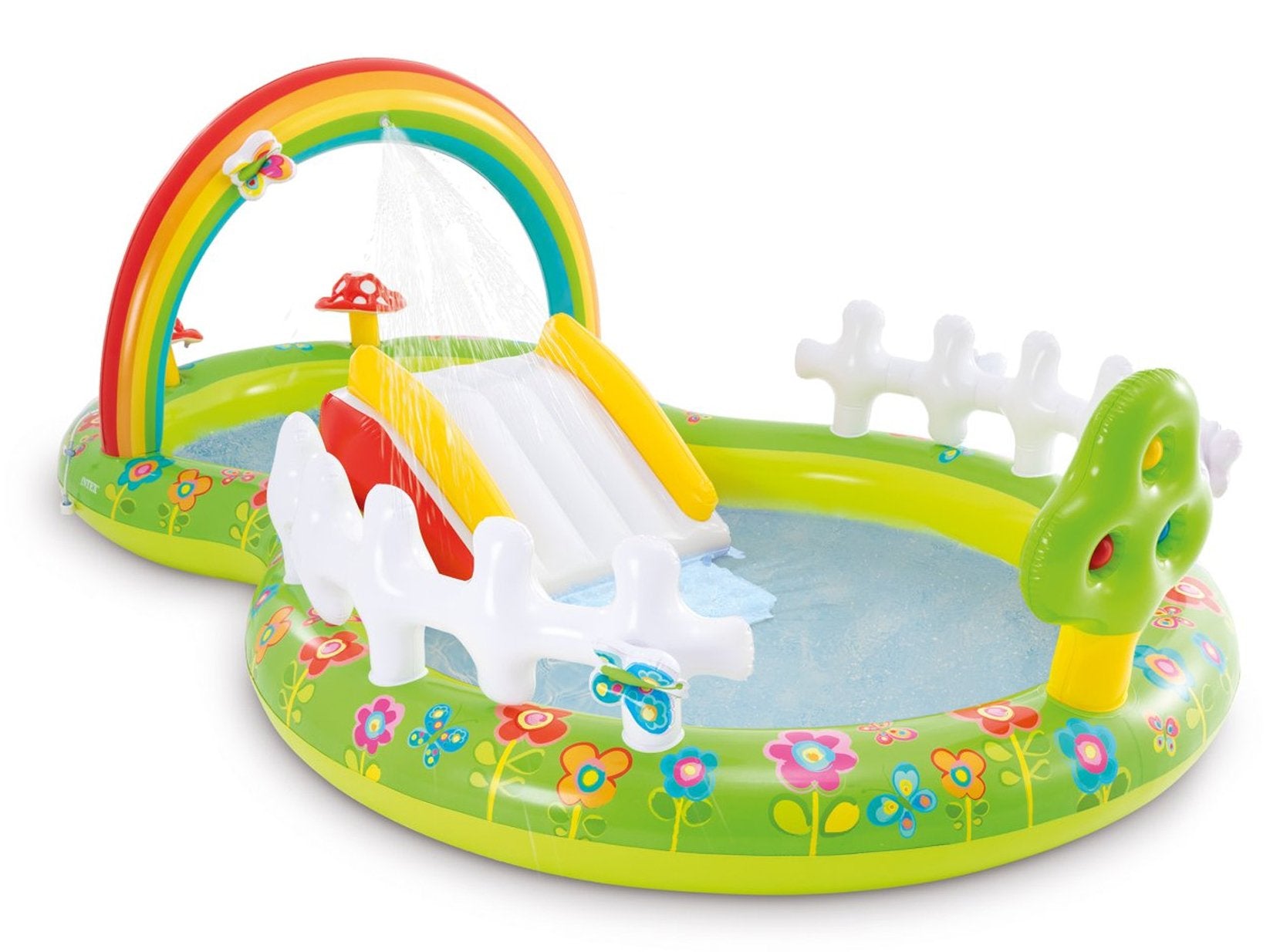 Piscina Hinchable Infantil Modelo Jardín Con Tobogán, 290 X 180 X 104 Cm