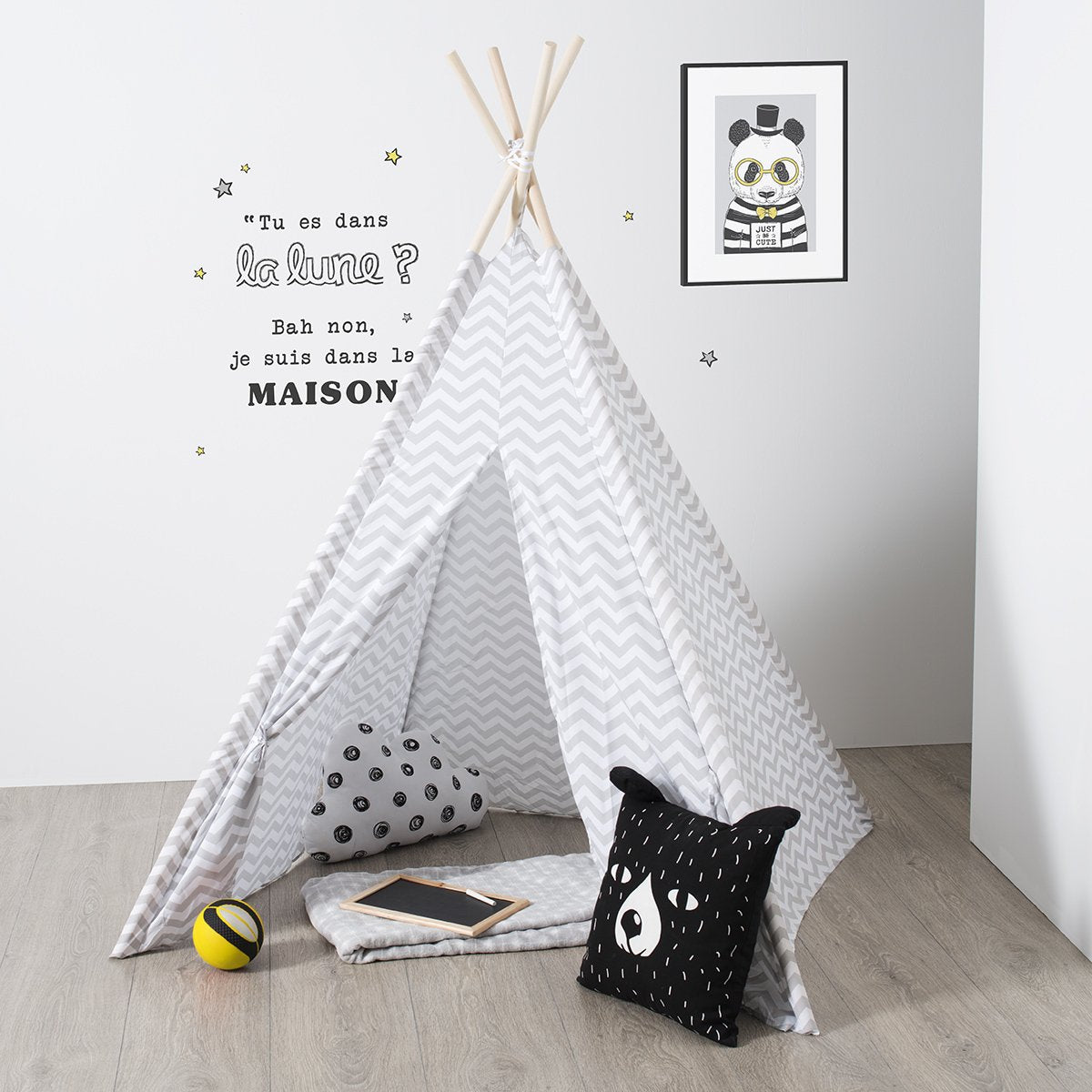 Tipi Gris Con Funda De Almacenaje 160x120x120cm