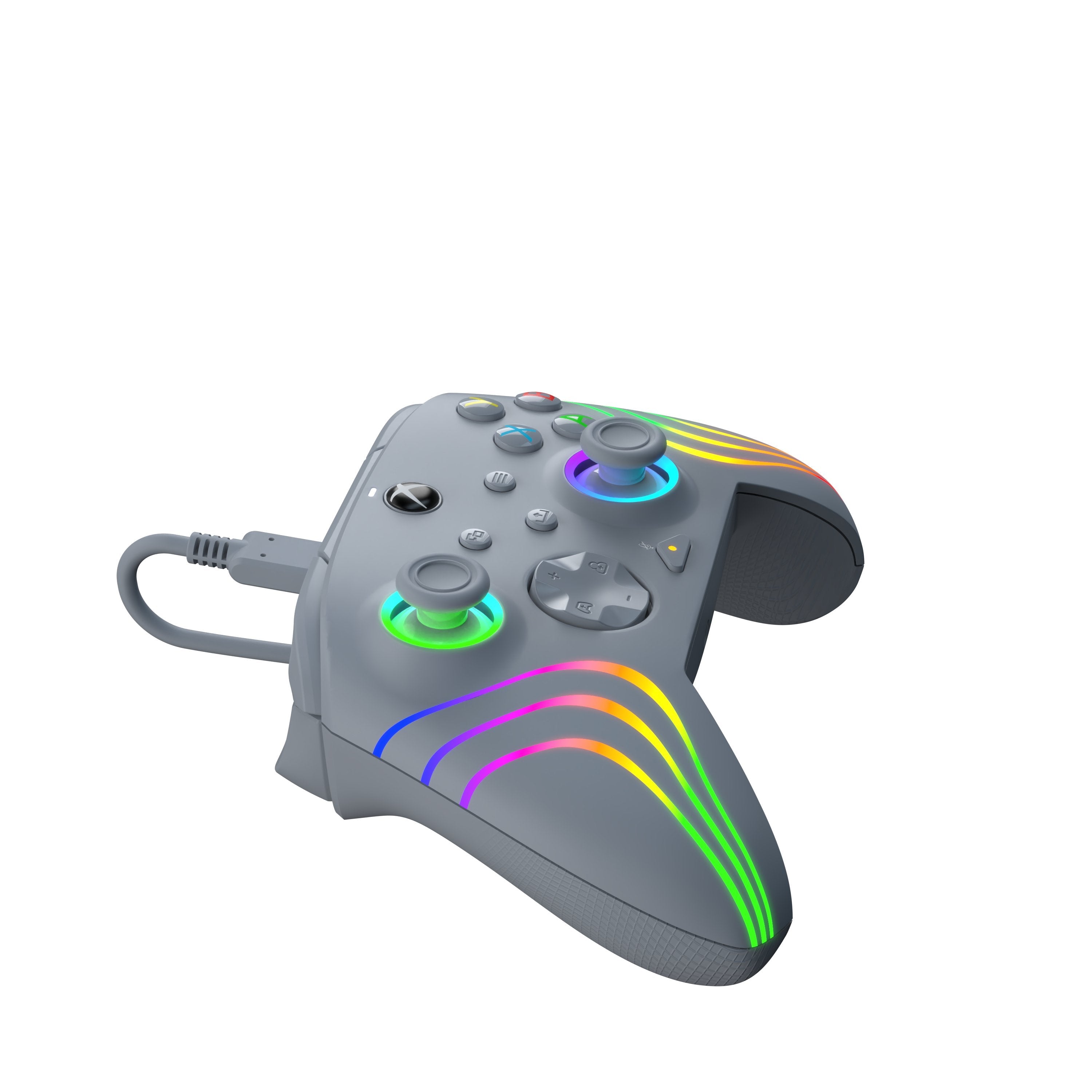 Mando Pdp Afterglow Wave Alámbrico, Gamepad (Gris, Para Xbox Y Pc)