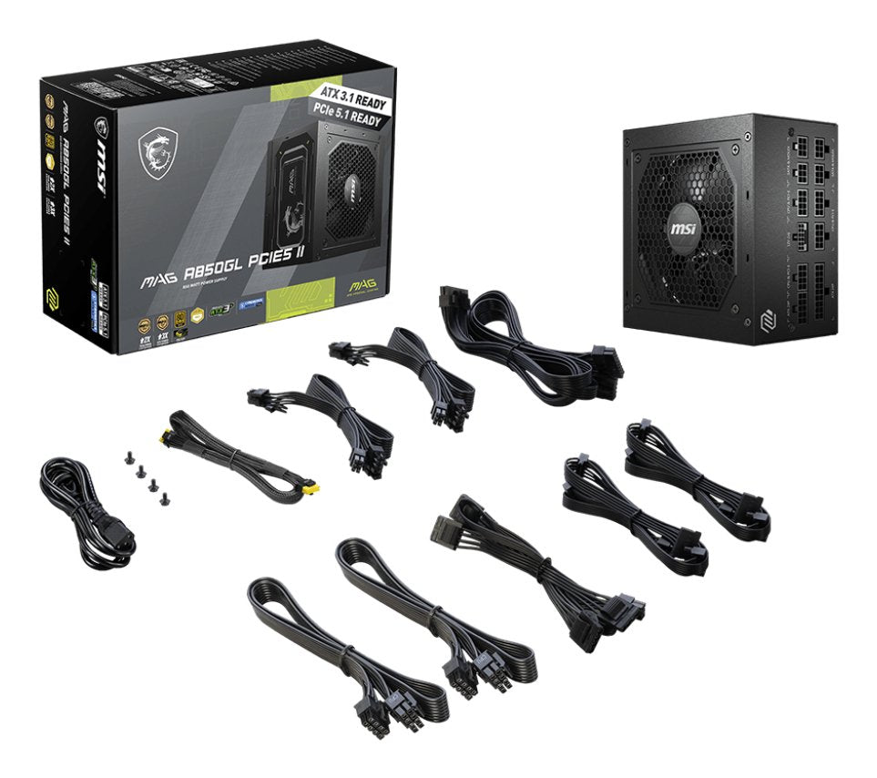 EAN 4711377246682 - MSI MAG A850GL PCIE5 II unidad de fuente de alimentación 850 W 20+4 pin ATX ATX Negro imagen 4