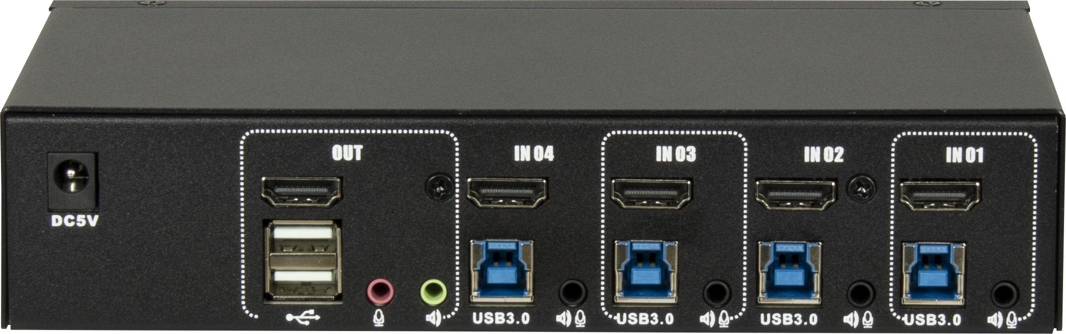 Inter-Tech Ipc Kvm Switch Ac-41hus Hdmi, 4k@60hz
