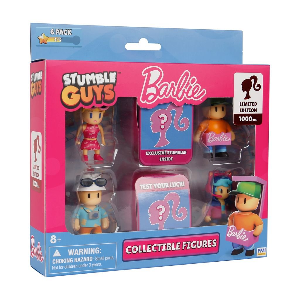 Stumble Guysxbarbie Figures 6 Pack Deluxe Box Ver.A