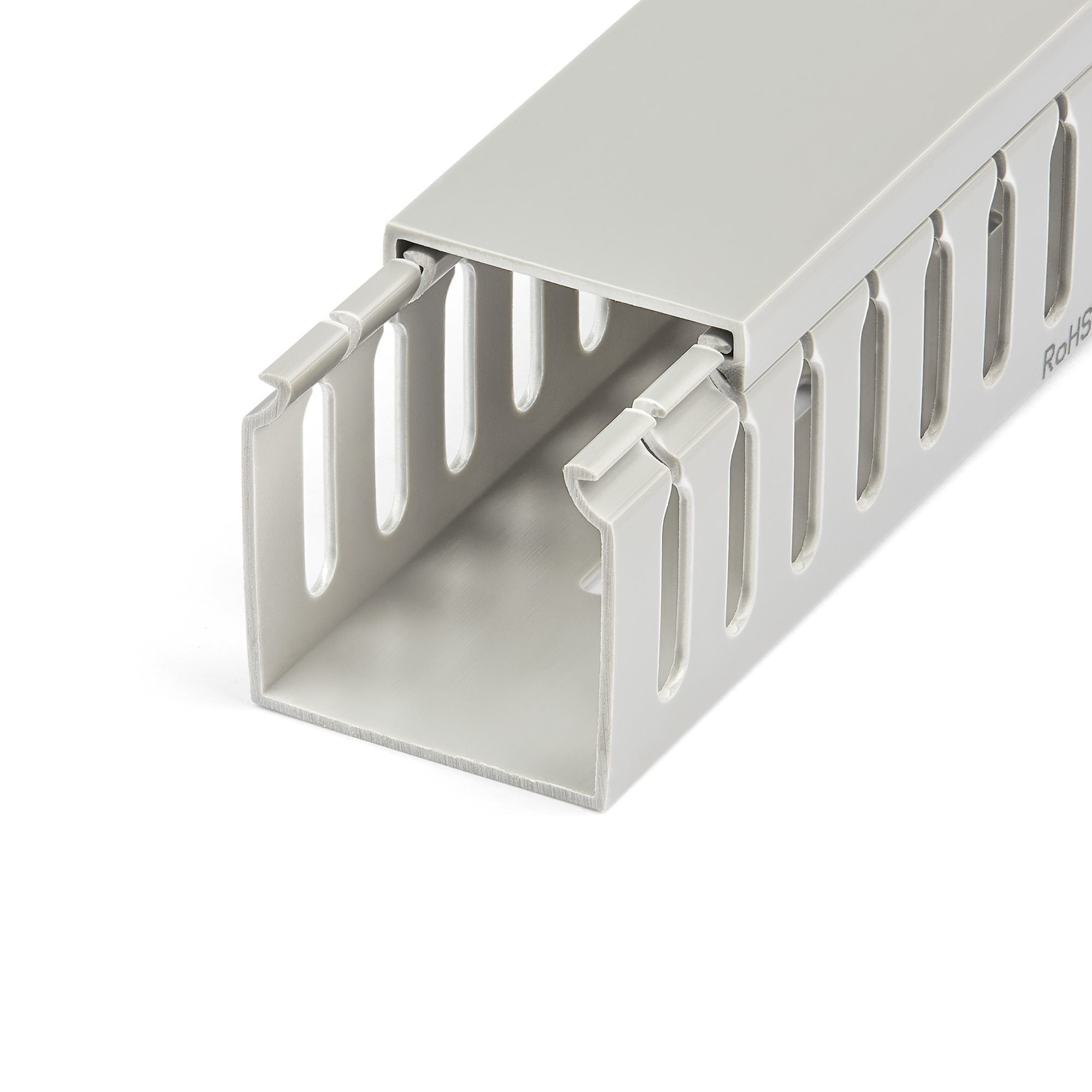 Startech.Com Canaleta Para Cableado Con Ranura Abierta Y Tapa, 50 Mm An X 50 Mm Al - 2 M Lar - Ranuras De 8 Mm, Cubierta De Pvc O Conducto De Pared Para Cables De Red - Para Un Máximo De 80 Cables - Ul