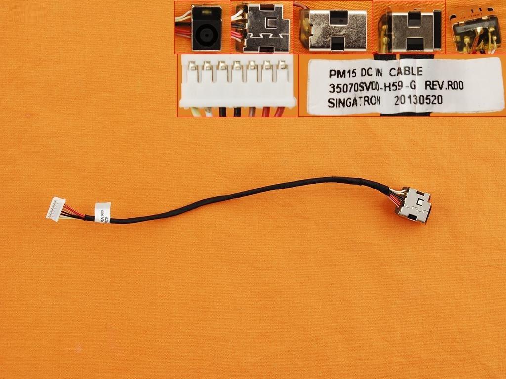 Conector Dc Jack Para Portátil Hp 2000 Compaq Cq57 7 Pins