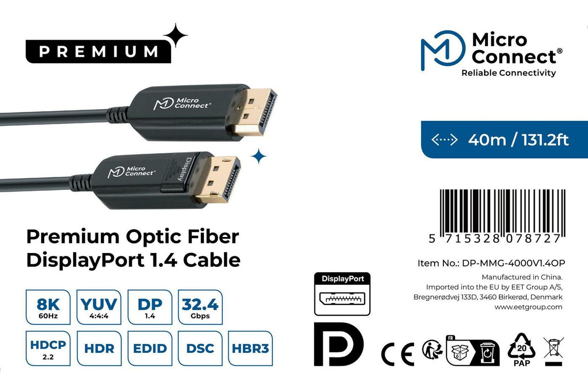 EAN 5715328078727 - Microconnect DP-MMG-4000V1.4OP cable DisplayPort imagen 3