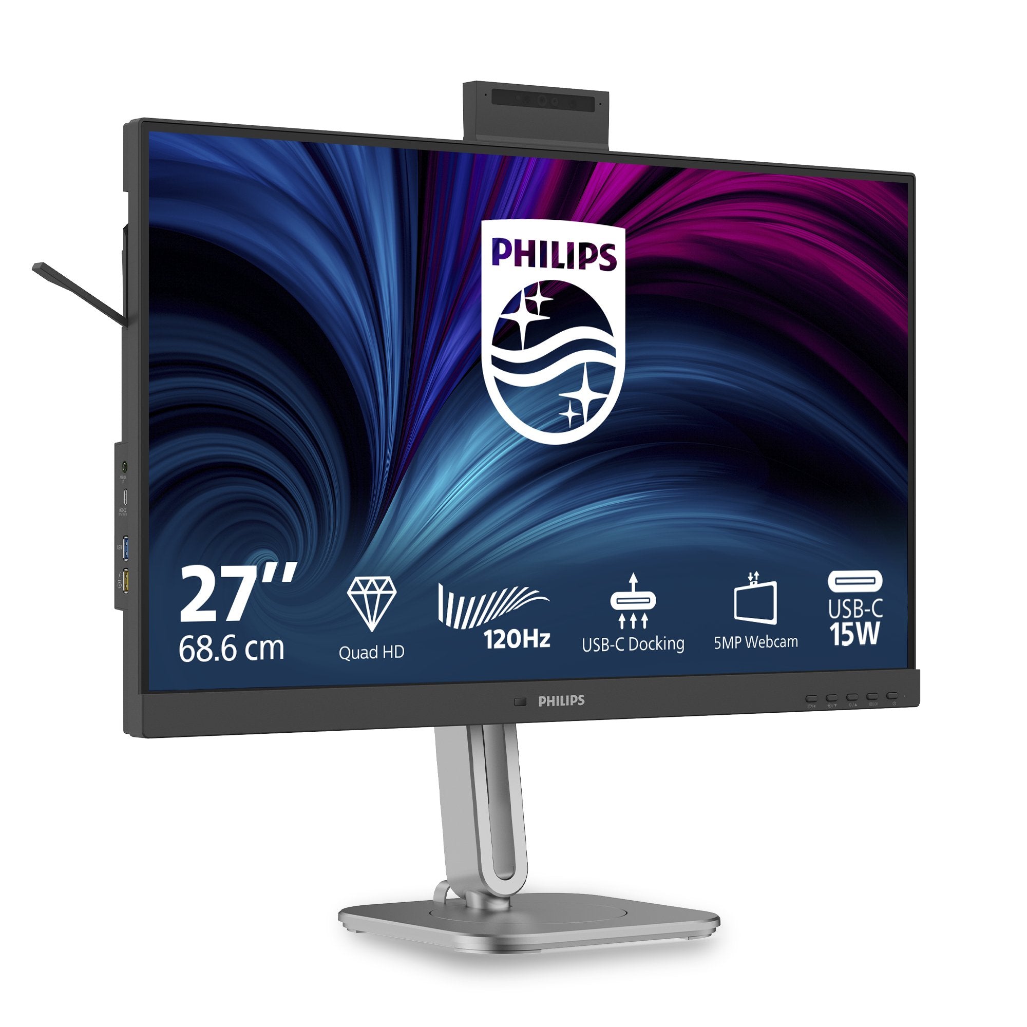 Philips Tft 27b2u4601h 68.5cm Ips 27'' 2560x1440 Dp Hdmi Usb-C Webcam