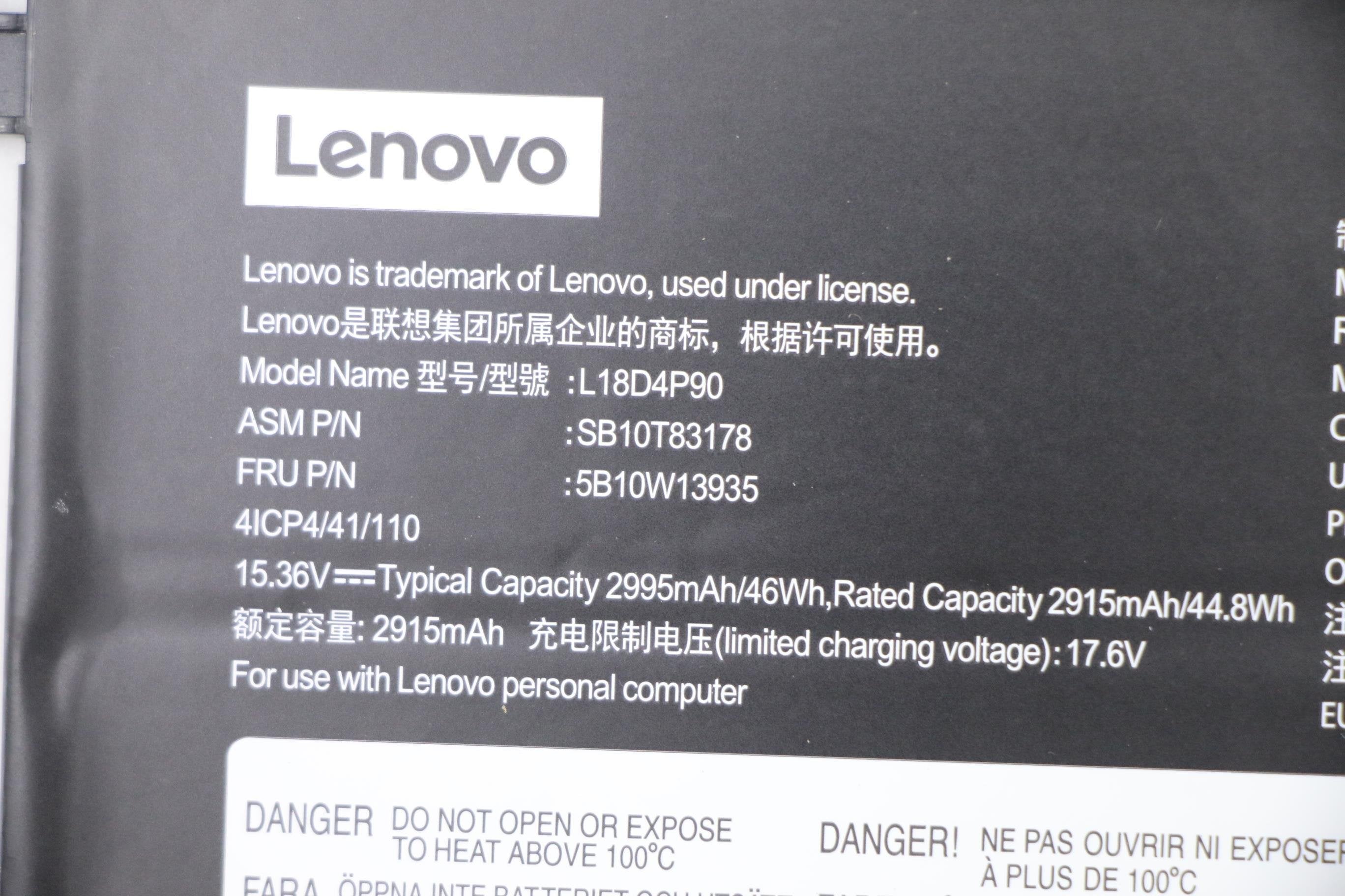EAN 5704174636830 - Lenovo 5B10W13935 refacción para laptop Batería imagen 5