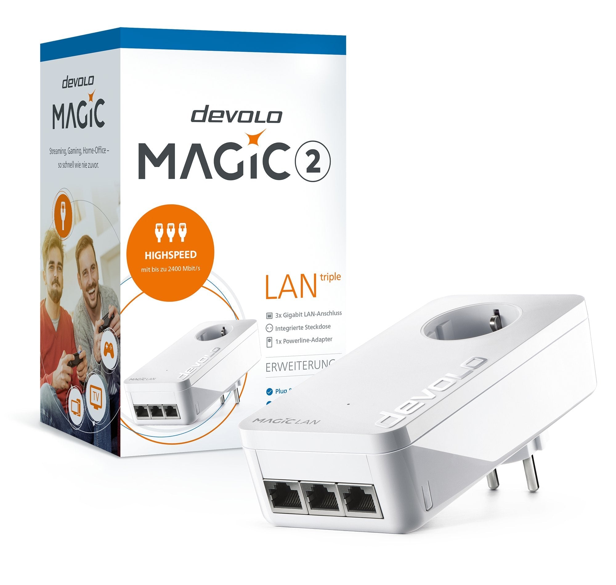 EAN 4250059685024 - Devolo Magic 2 LAN triple 2400 Mbit/s Ethernet Blanco 1 pieza(s) imagen 3