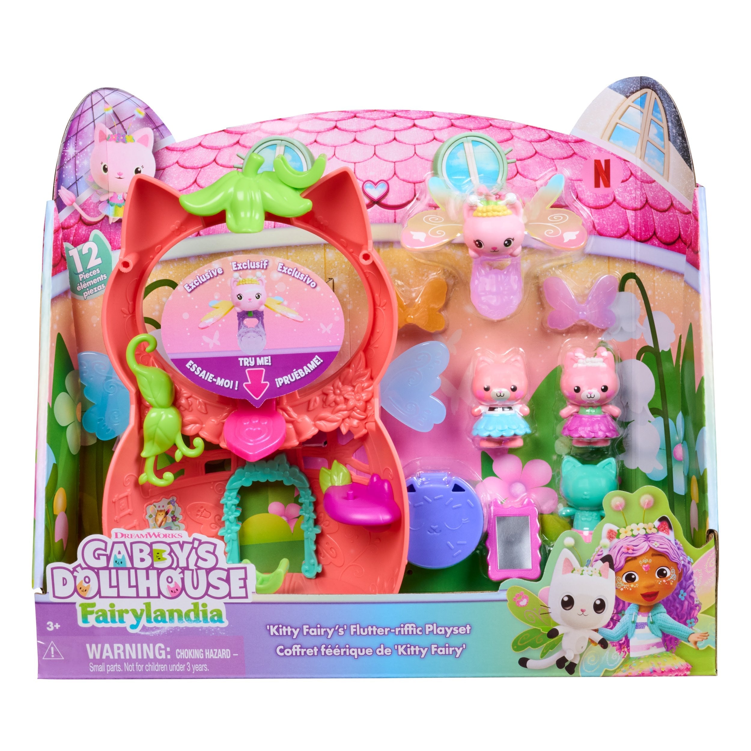 Spin Master Gabby'S Dollhouse Fairylandia - Playset Flutter Fairy, Juego De Construcción 12 Piezas 6075567