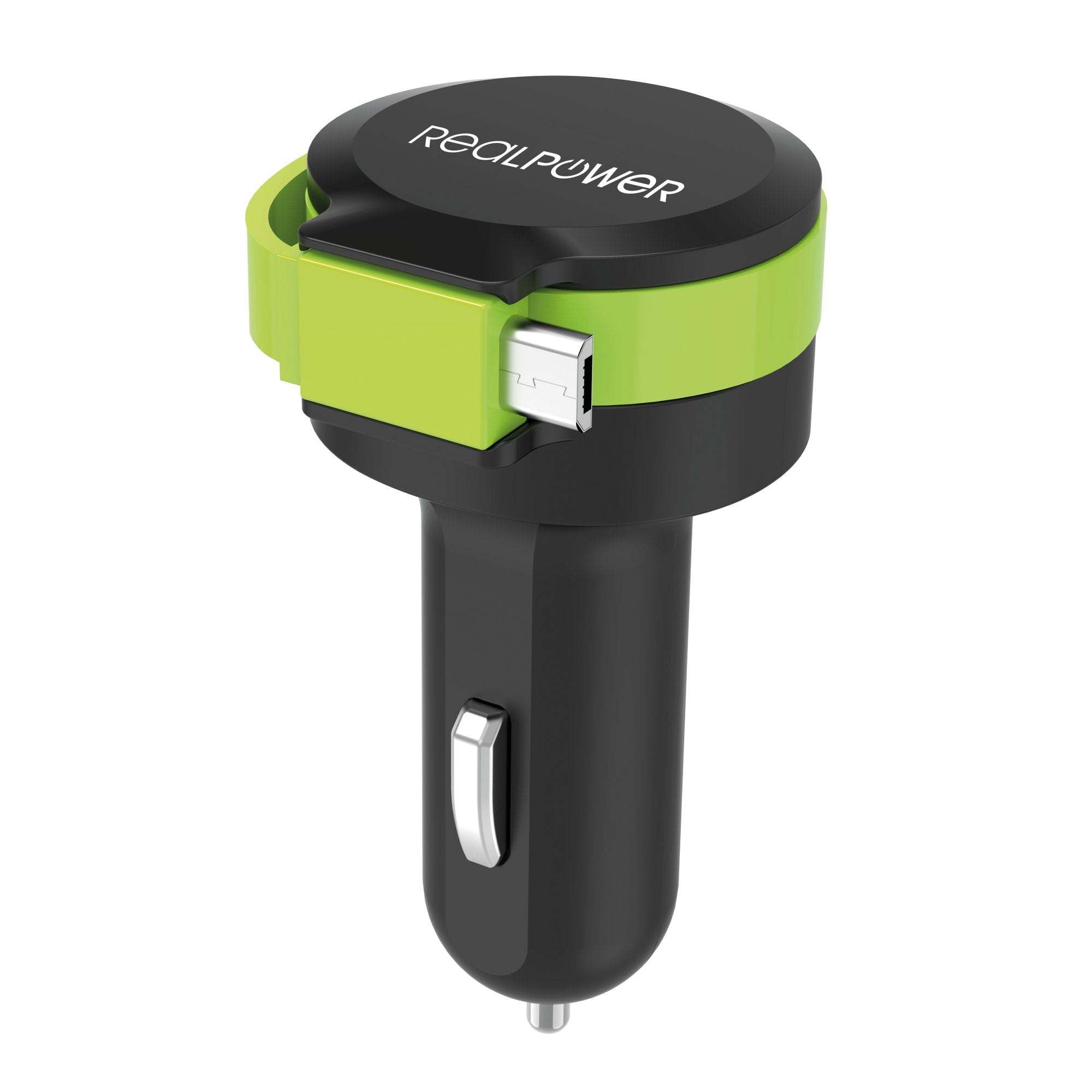 Realpower Car Charger M - Cargador De Coche Con Intgr. Cable