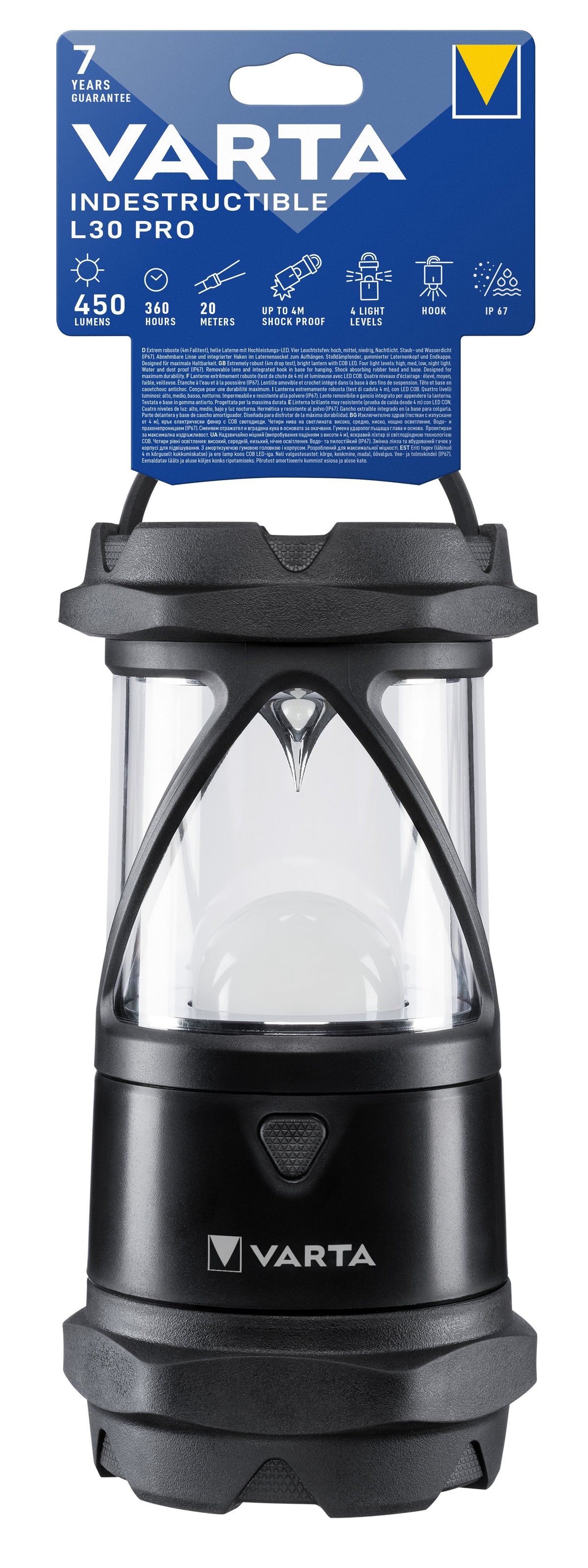 EAN 4008496987146 - Varta INDESTRUCTIBLE L30 PRO Negro, Transparente Linterna de mano LED imagen 2