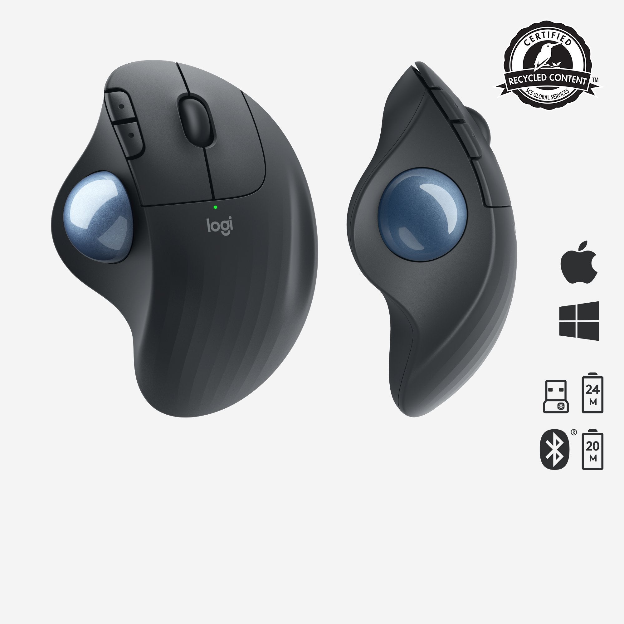 EAN 5099206092273 - Logitech 910-005872 ratón Oficina mano derecha RF Wireless + Bluetooth Trackball 2000 DPI imagen 12
