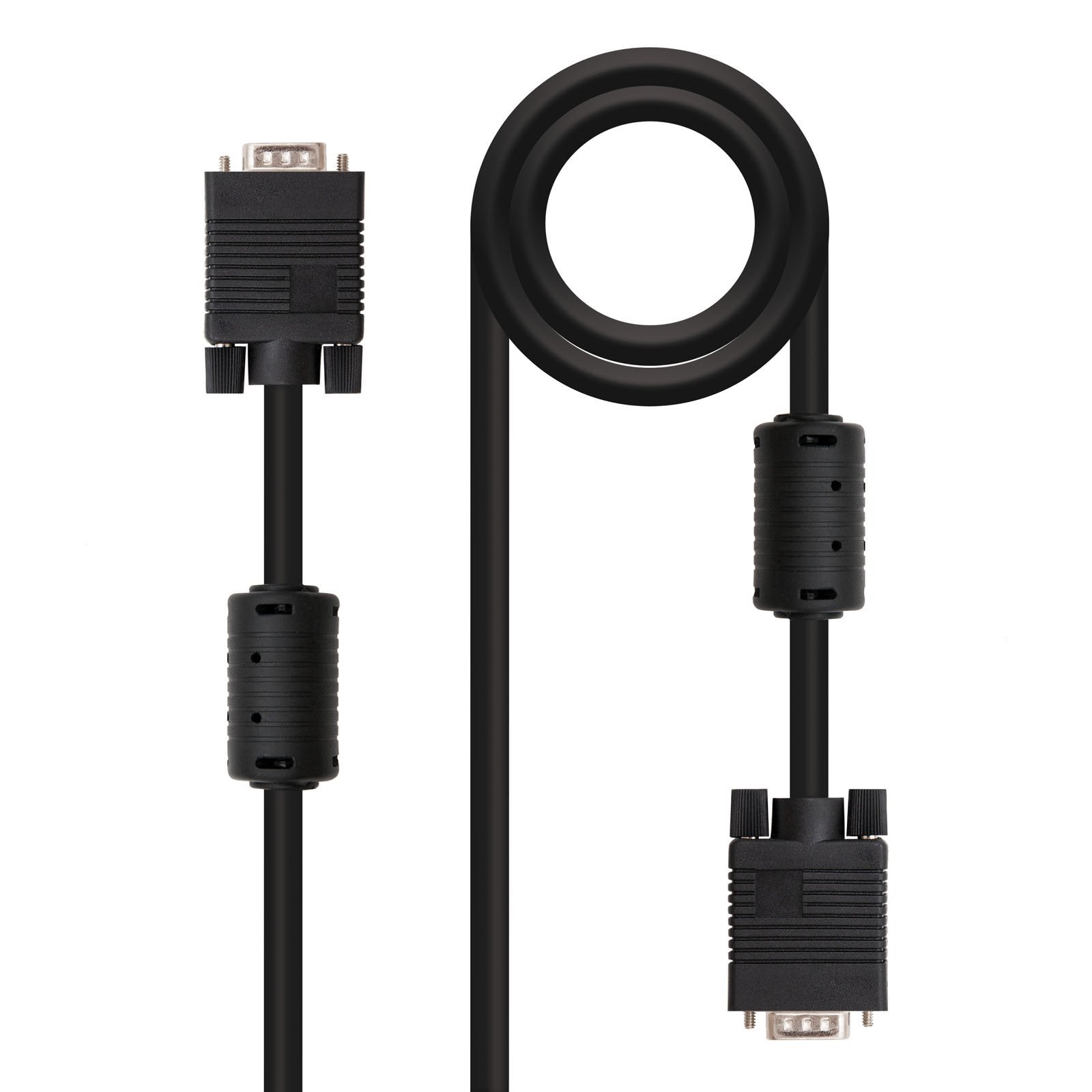 Nanocable Cable Svga Con Ferrita Hdb15 Macho A Hdb15 Macho 6m - Negro