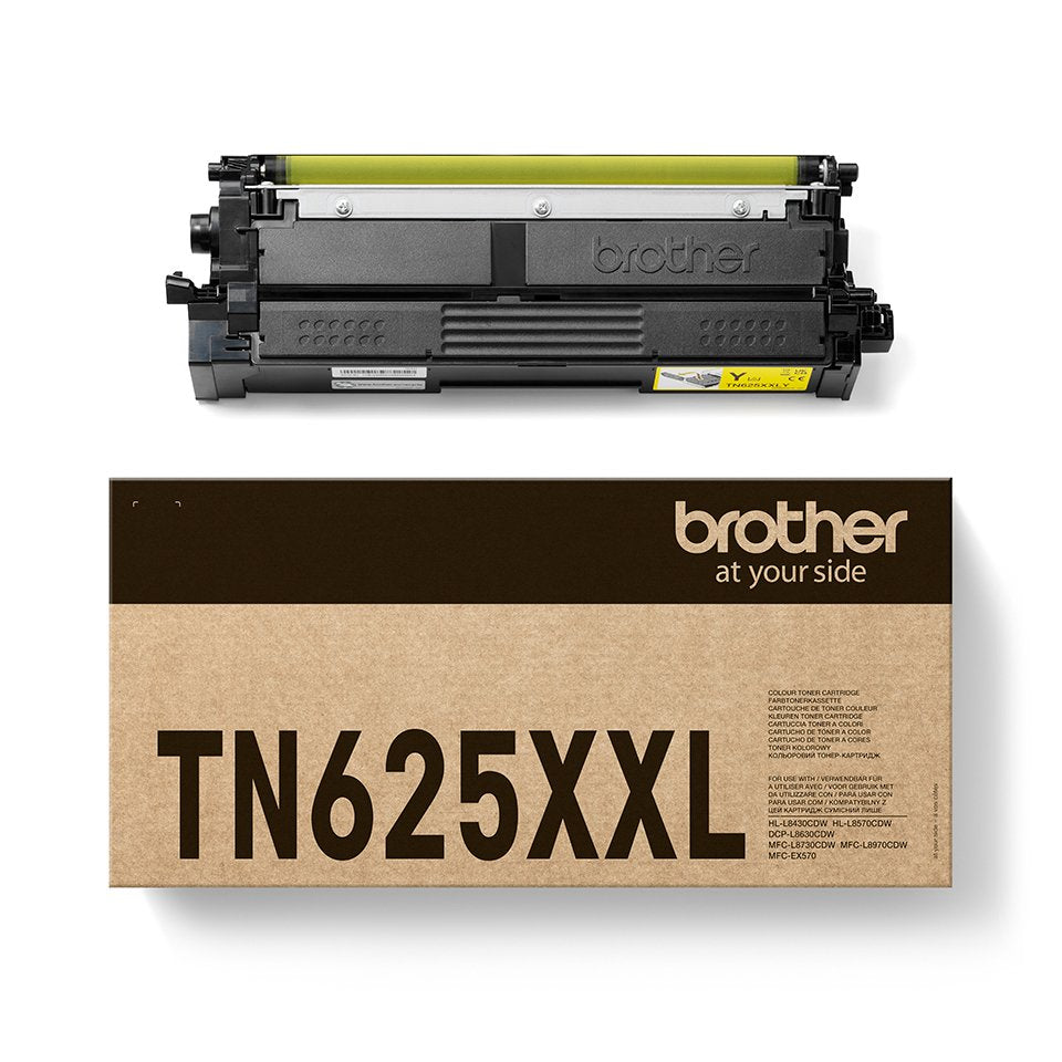 EAN 4977766843621 - Brother TN-625XXLY cartucho de tóner 1 pieza(s) Original Amarillo imagen 1