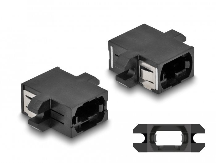 Delock Lwl Kupplung Mpo Buchse Zu Mpo Buchse Schwarz