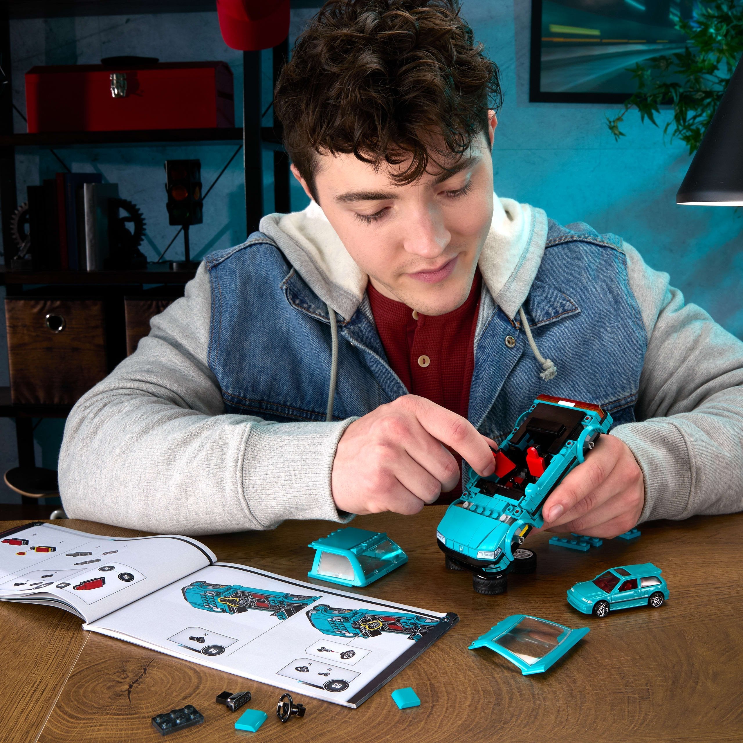 Set Construccion Speed Honda Civic Hot Wheels
