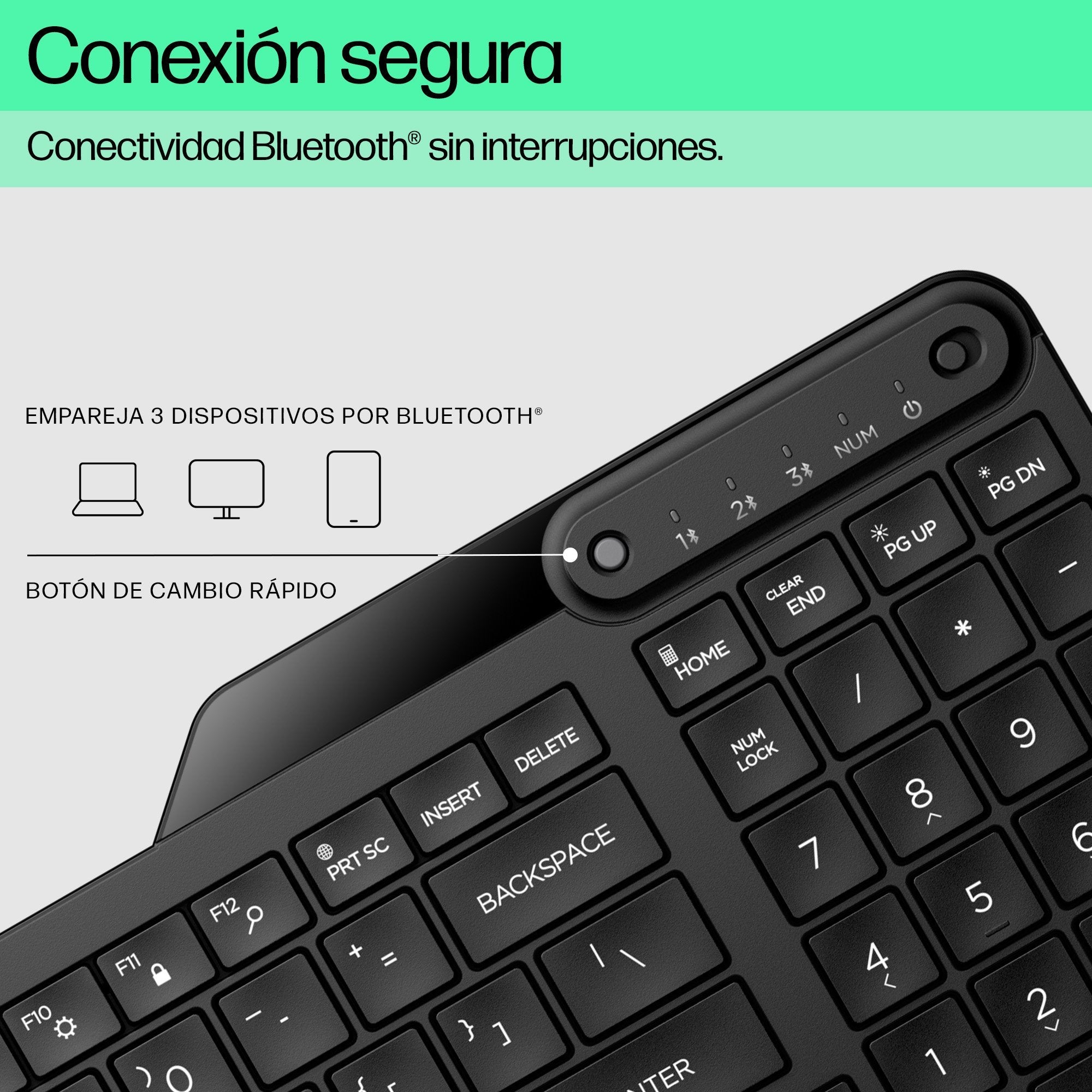 EAN 0197192766972 - HP 460 Multi-Device Bluetooth Keyboard teclado Hogar Negro imagen 8