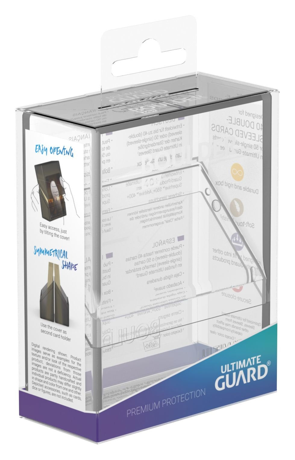 Ultimate Guard Boulder Deckcase 40+ Tamaño Estándartransparente