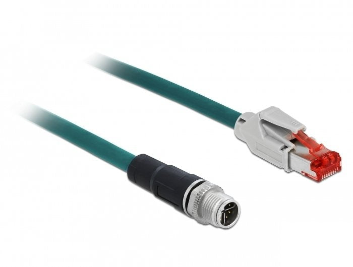Delock Netzwerkcable M12 X-Kodiert 8 Pin Zu Rj45 Stecker Pvc 1 M