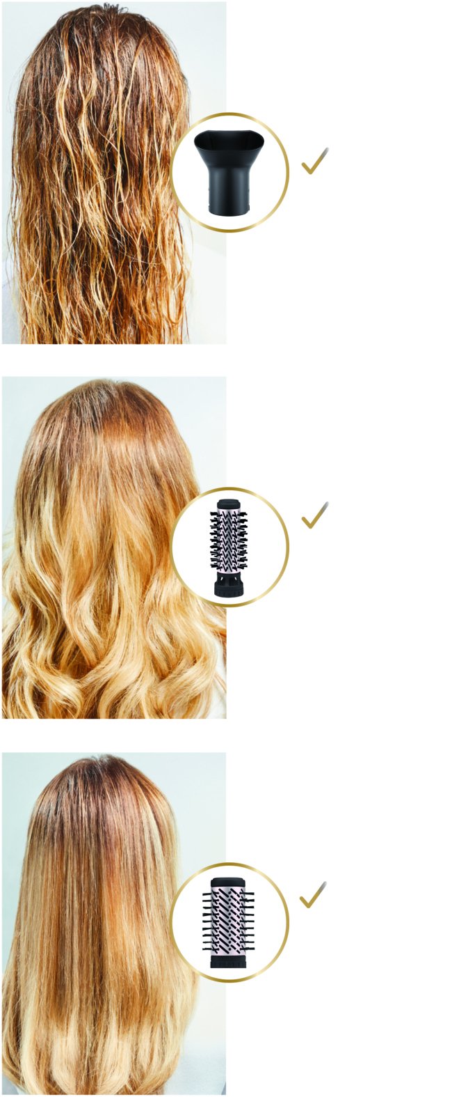 EAN 3121040089392 - Rowenta Brush Activ' Dry & Style CF9550 Cepillo de aire caliente Caliente Negro 1000 W 1,8 m imagen 2