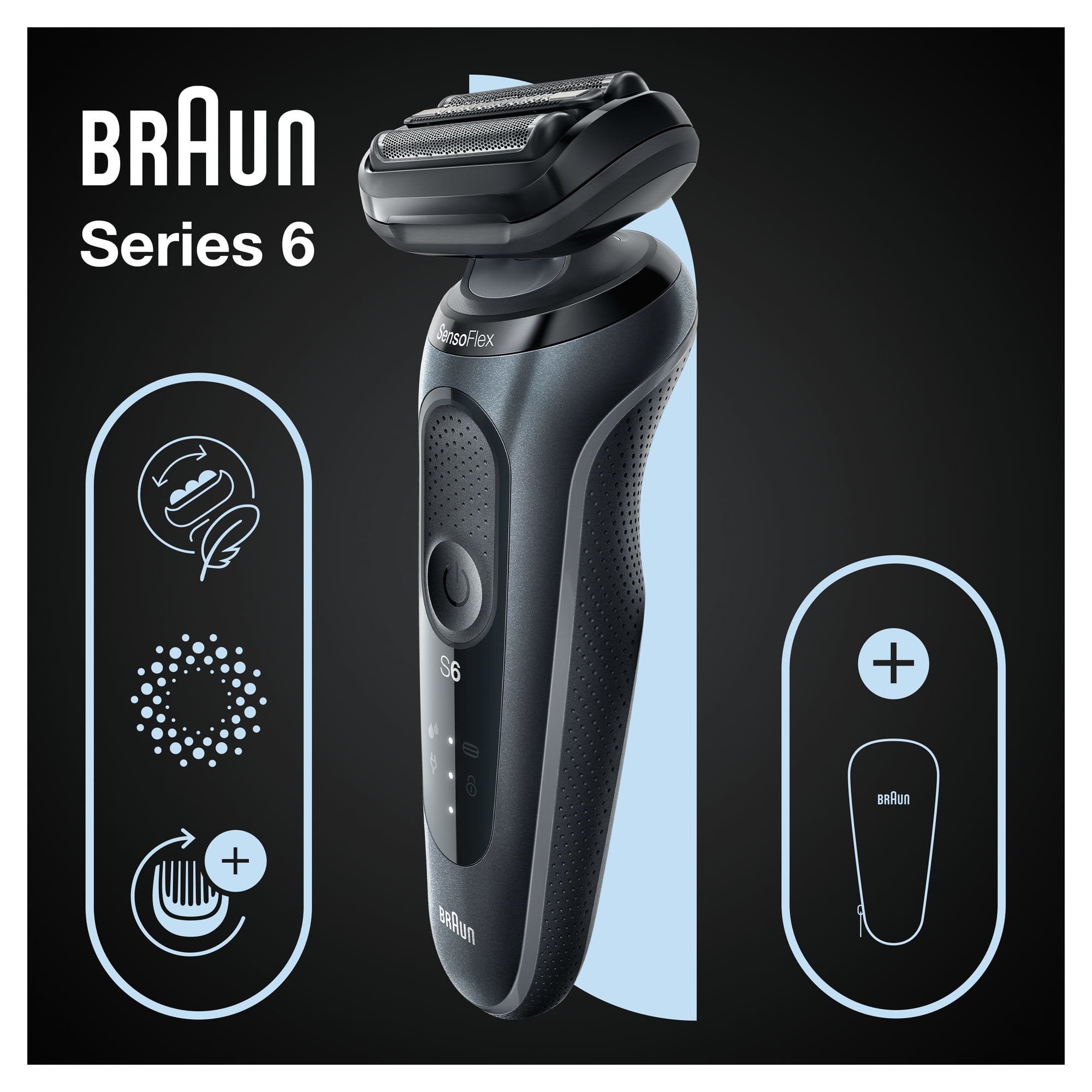 EAN 4210201432920 - Braun Series 6 61-N1000s Máquina de afeitar de láminas Negro, Gris imagen 2