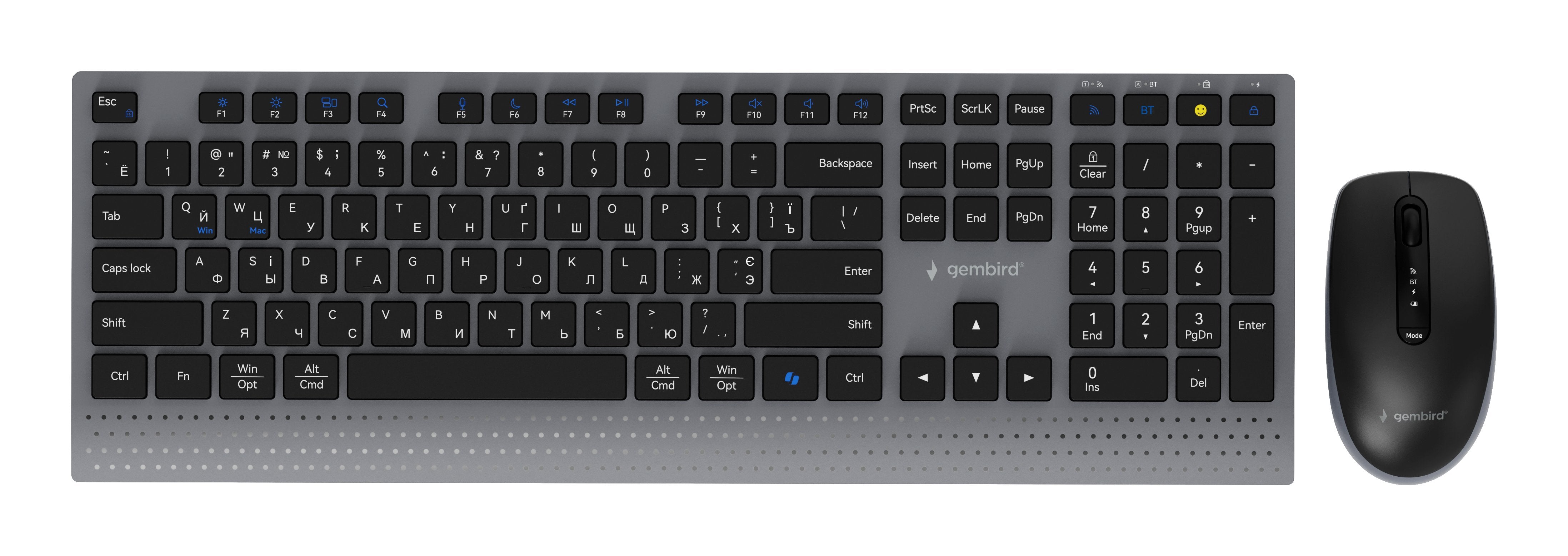 Keyboard +Mouse Wrl Cyrillic/Bk Kbs-Wps-02-Cyrl Gembird