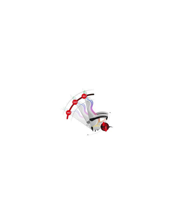 EAN 5903796011937 - Huzaro FORCE 4.7 Silla para videojuegos de PC Asiento (de seguridad) de butaca Blanco imagen 8