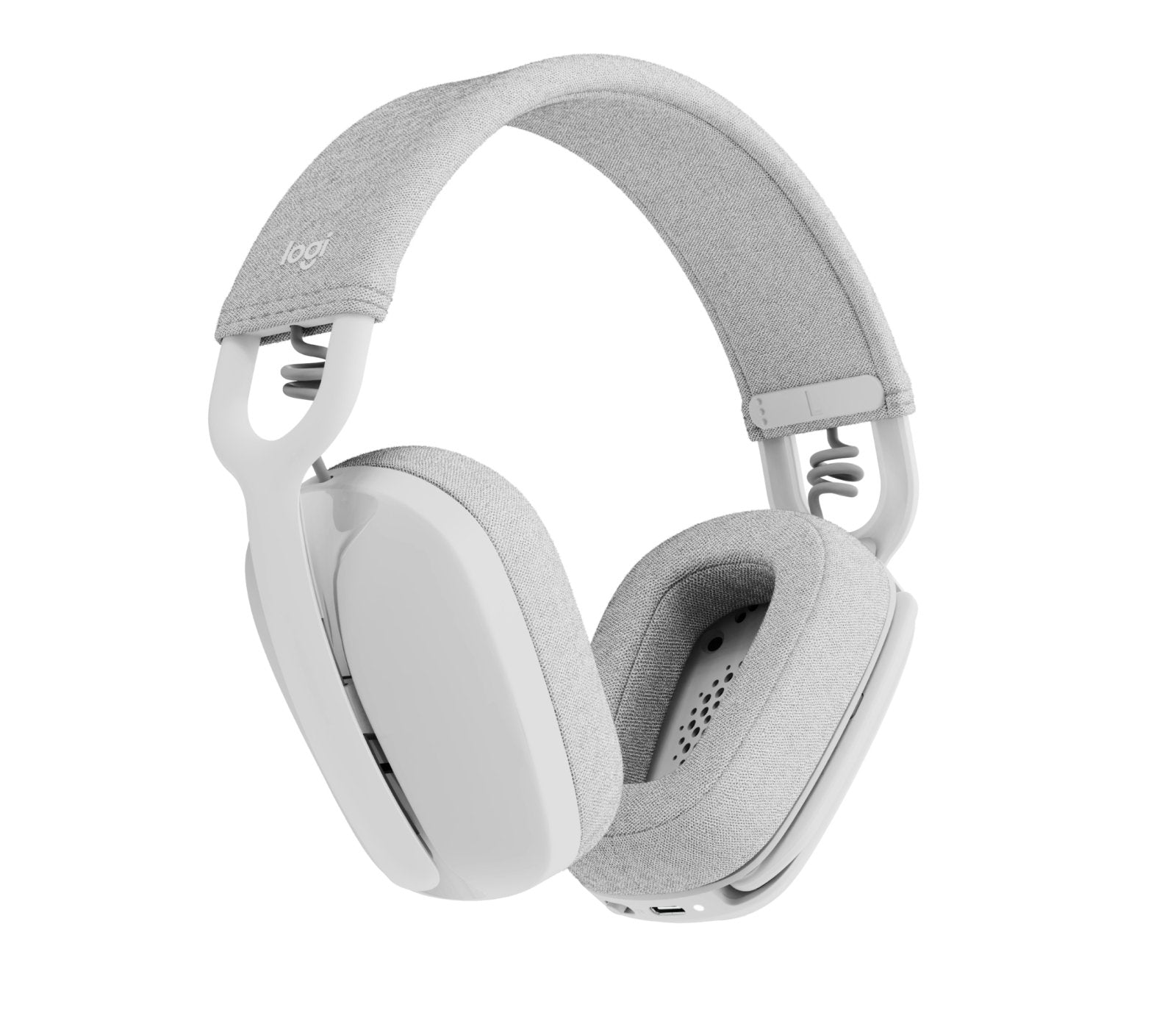 Auricular Logitech Zone Vibe Wireless Bluetooth Inalámbrico Usb-C A Través De Adaptador Bluetooth Blanco Hueso Certificado Para Equipos De Microsoft