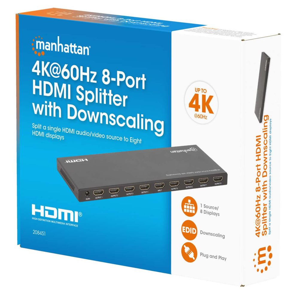 EAN 0766623208451 - Manhattan 208451 divisor de video HDMI 8x HDMI imagen 2