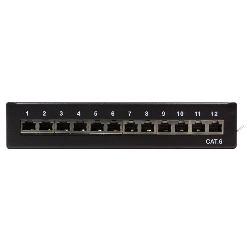Logilink Np0017 Patchpanel Mesa / Pared Cat.6 Stp 12 Puertos, Negro