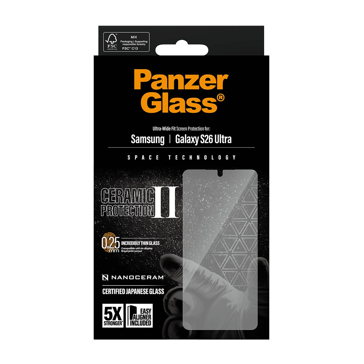 EAN 5715685033810 - PanzerGlass ® Ceramic Screen Protector Samsung Galaxy S26 Ultra | Ultra-Wide Fit w. EasyAligner Protector imagen 3
