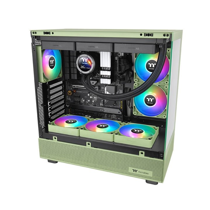 Ventilador Inverso Caja Thermaltake Ct120 Argb 2xvent Verde Matcha