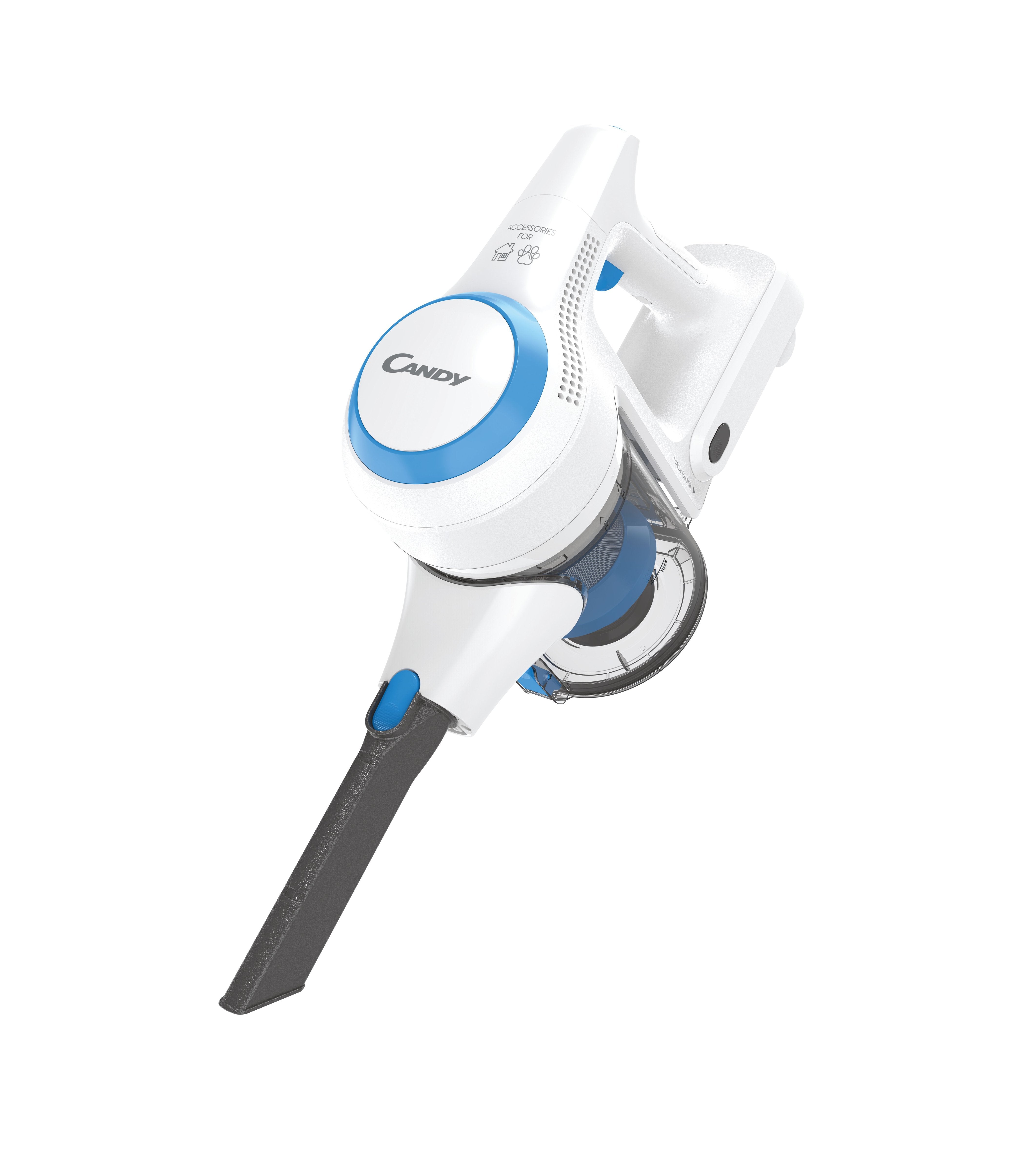 Candy Scopa Elettrica Cviva20 Ricaricabile Bianco/Blu