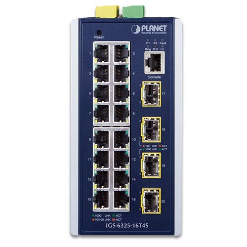 Planet Indumrial L3+ 16 Puertos 1000t + 4 Puertos 1000x Sfp
