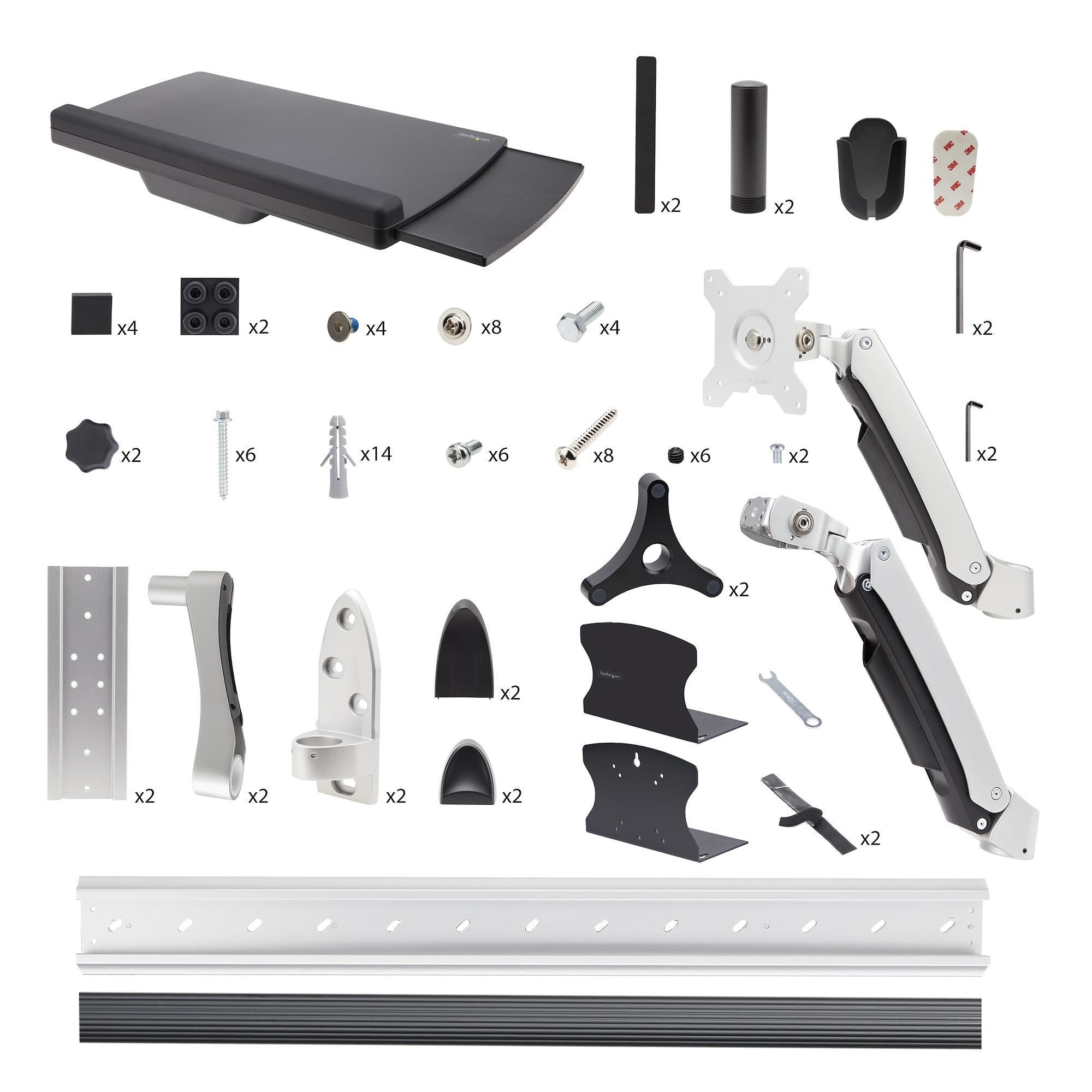 EAN 0065030899475 - StarTech.com 2PASTSC-WALL-MOUNT estacion de trabajo sentado o de pie imagen 9