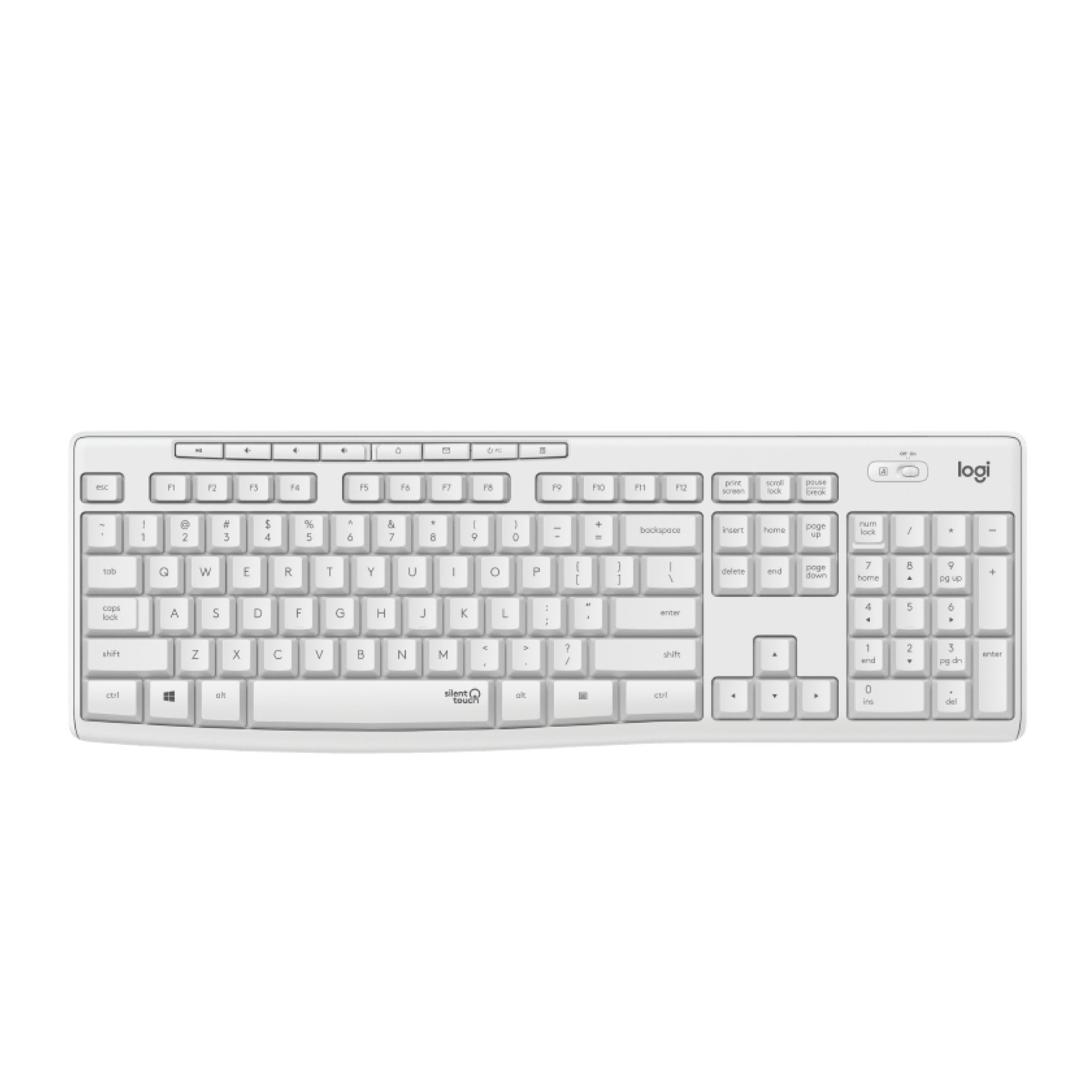 Logitech Teclado (Suizo) + Raton Mk295 Silent Combo Rf Inalámbrico Qwertz Blanco