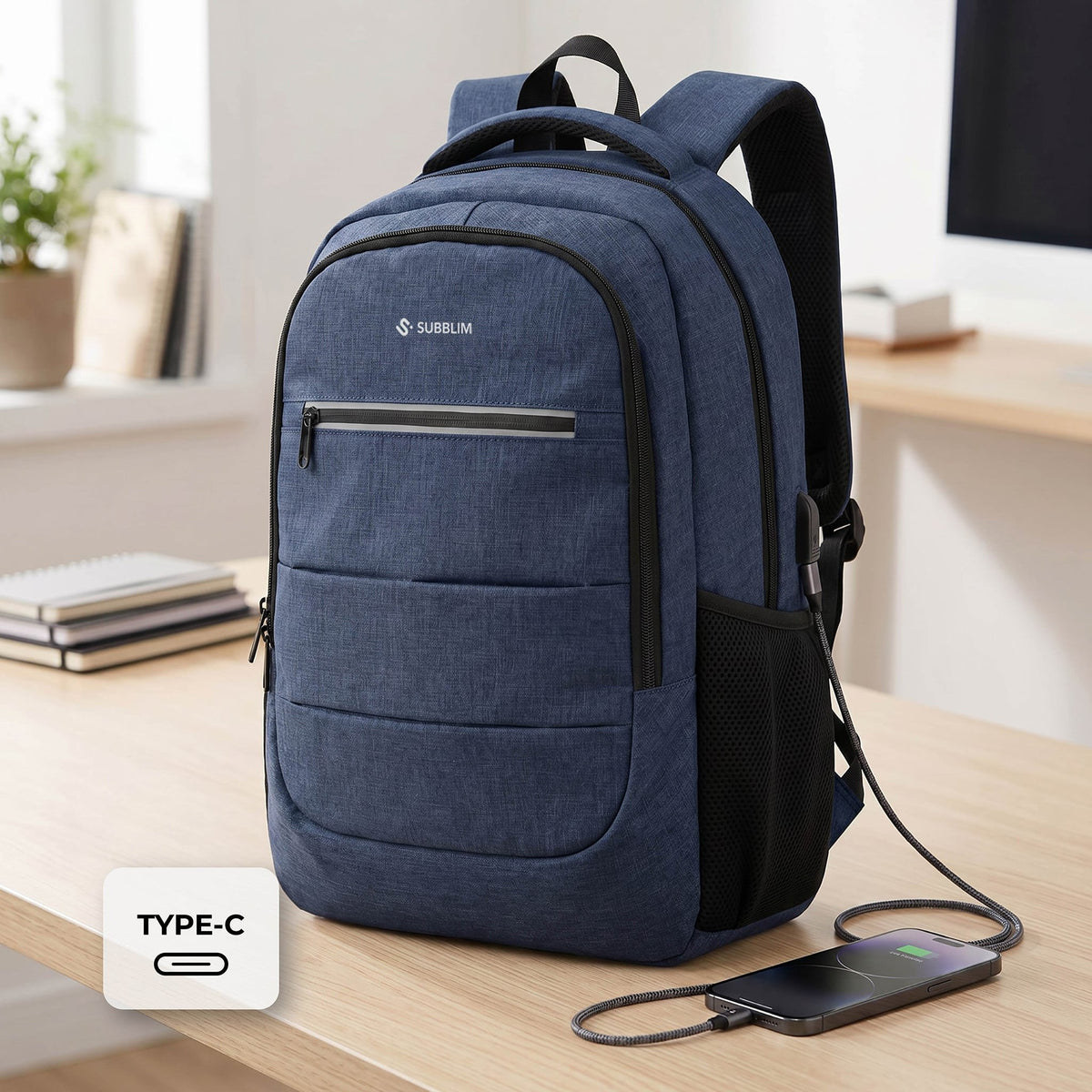 EAN 8436586743895 - SUBBLIM City Plus mochila City backpack Azul Poliéster imagen 2