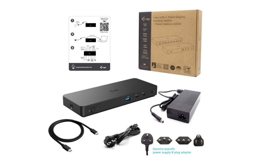 EAN 8595611706592 - i-tec C31TRIPLEDOCKPDPRO2 base para portátil y replicador de puertos Alámbrico USB 3.2 Gen 1 (3.1 Gen 1) imagen 4