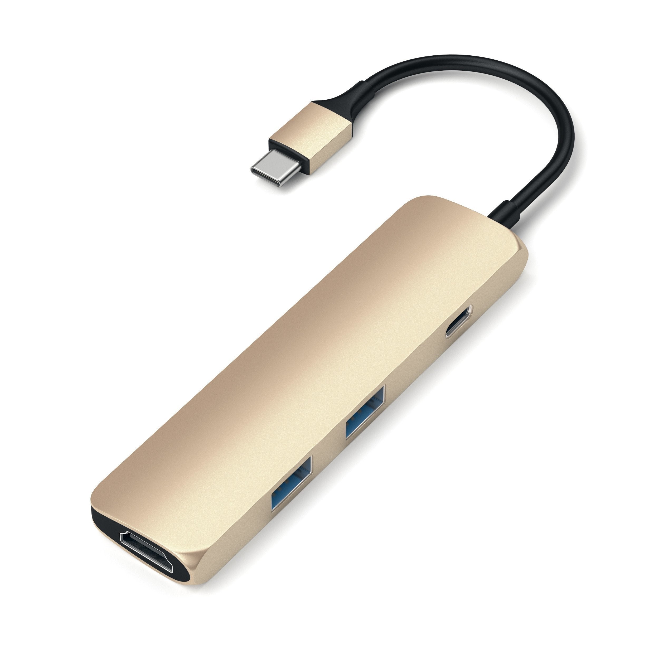 Satechi St-Cmag Base Para Portátil Y Replicador De Puertos Usb 3.2 Gen 1 (3.1 Gen 1) Type-C Oro