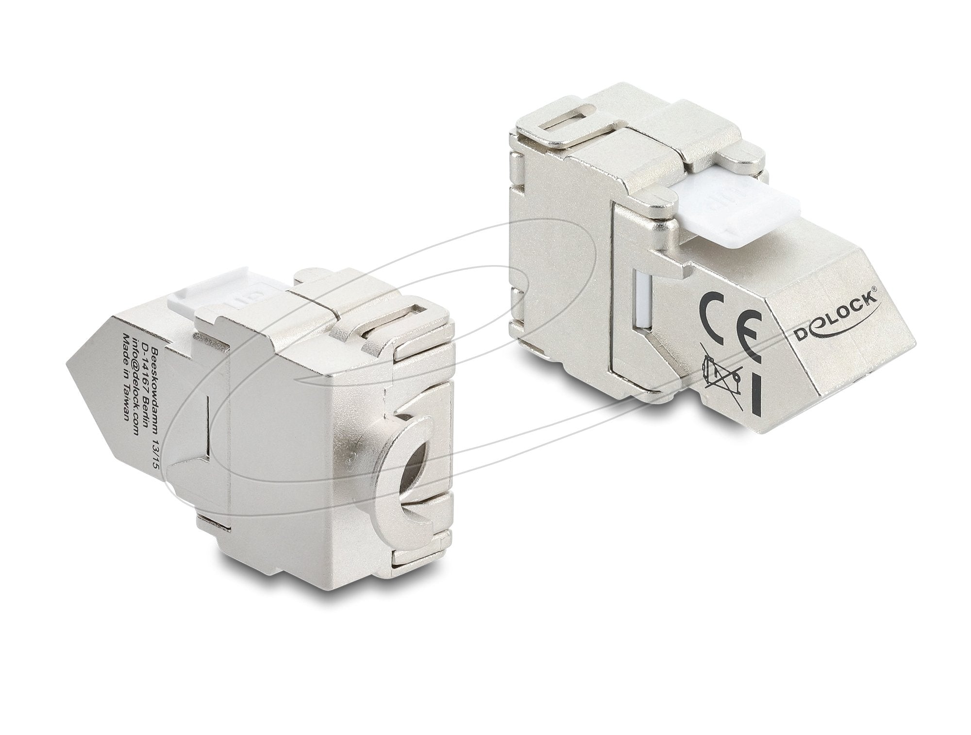 Delock Keystone Modulorj45 Hembra A Lsa Cat.6a 45° Angulare Hembra Geschirmt