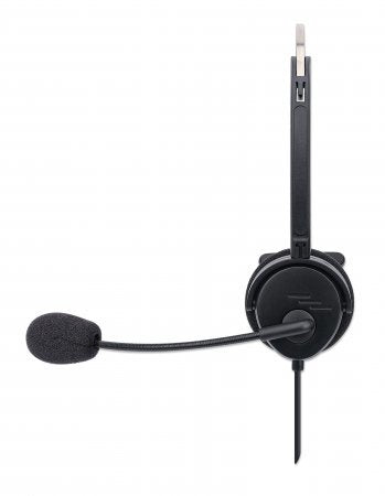 Auriculares Manhattan Usb Mono Over-Ear Usb-A-Mecker Negro