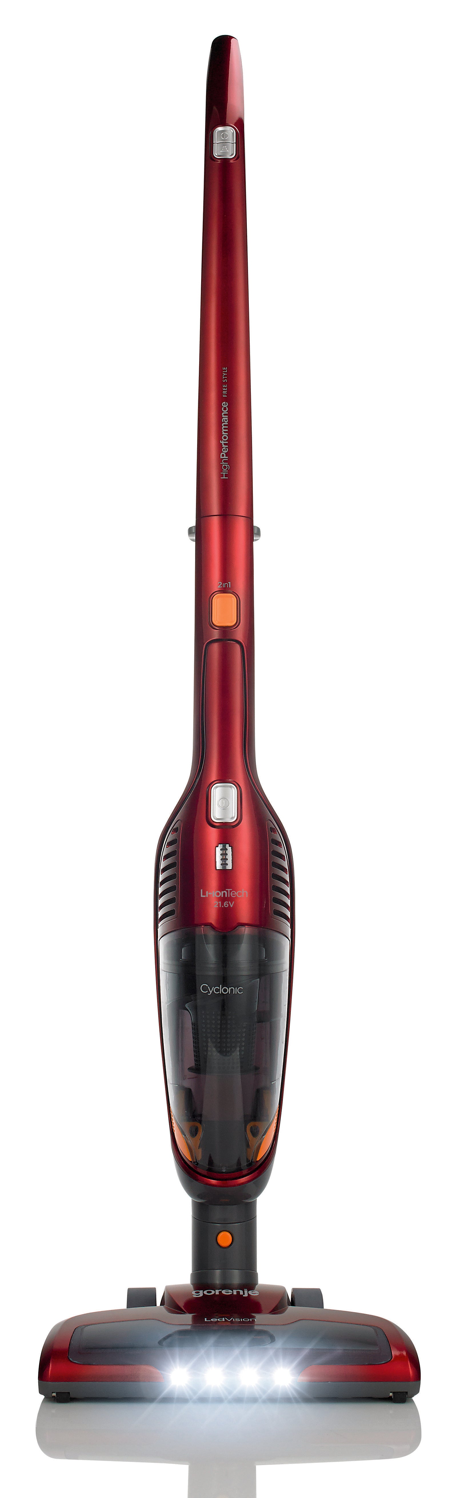 EAN 3838942149672 - Gorenje SVC216FR Aspiradora escoba 2 en 1 Batería Secar HEPA Sin bolsa 0,6 L Rojo imagen 2