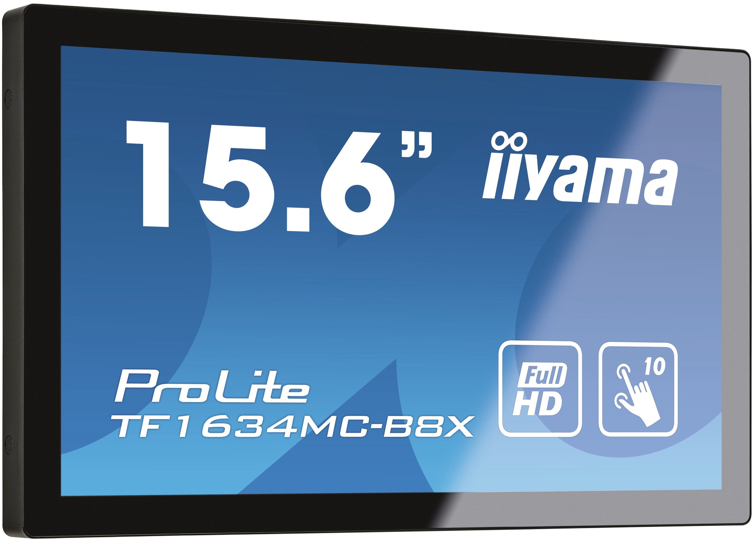 Monitor Iiyama Pro 15,6" Tactil Capacitivo 10 Puntos / Ip65 / (T1634mc-B8x) 1920x1080/ 405cd/ 700:1/ Vga/ Hdmi / Dp /Usb