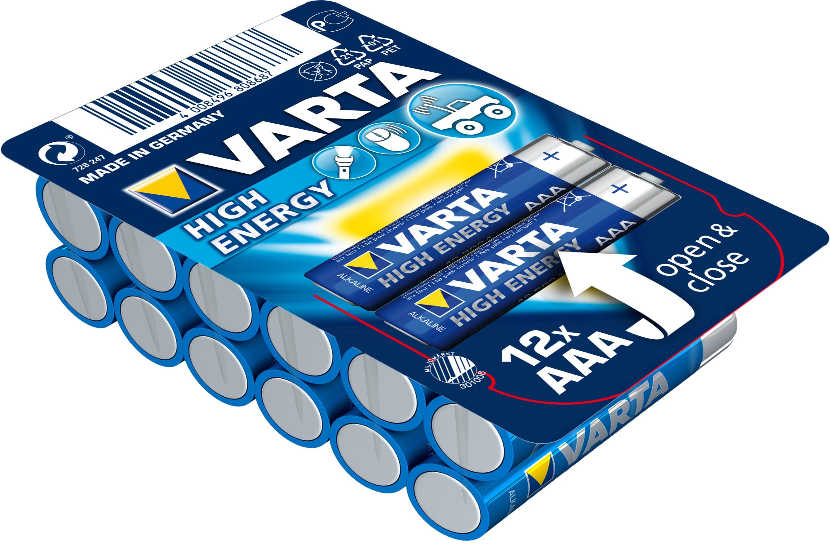 EAN 4008496808687 - Varta BV-HE 12 AAA Batería de un solo uso Alcalino imagen 1