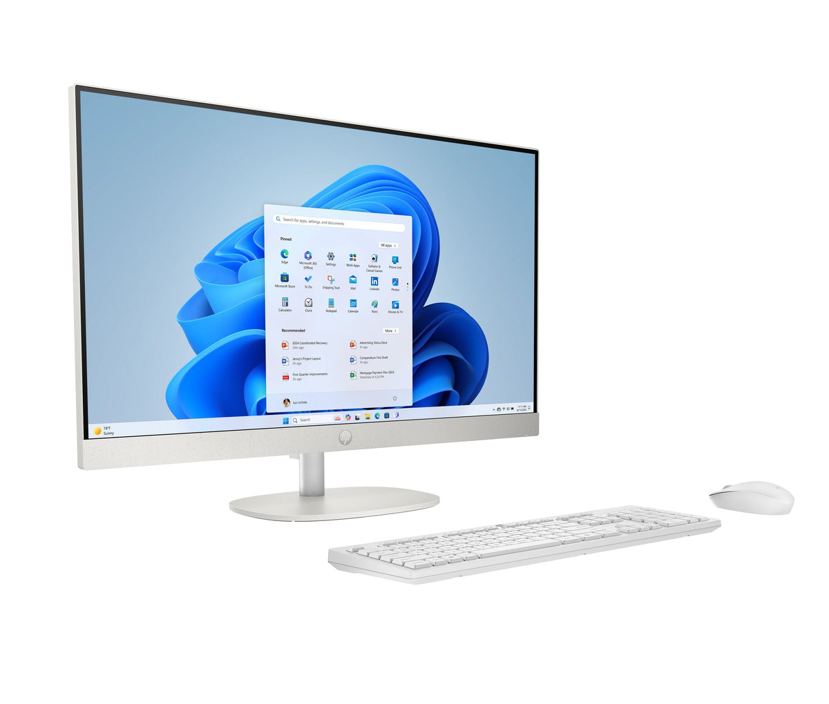 All In One Hp 24 Cr2000ns 23 8" Full Hd Intel Core Ultra 5 225u 16 Gb Ram 512 Gb Ssd Intel Uhd Graphics Sin Sistema Operativo Blanco